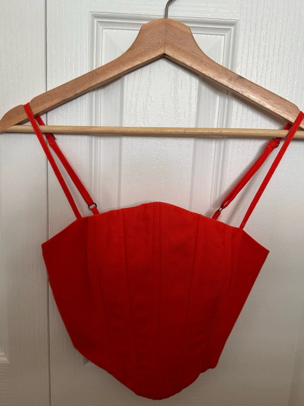 FARM Rio Linen Blend Matching Set | Corset Top & Wide Leg Pants | Size M